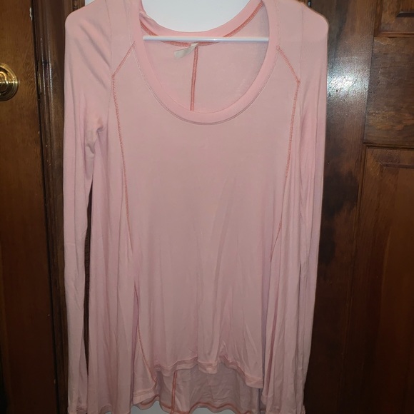 Free people pink long sleeve shirt - Picture 1 of 3